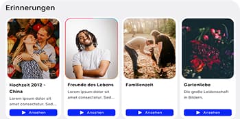 Multimediale Erinnerungen auf der digitalen Gedenkseite - Fotos, Videos und persönliche Geschichten